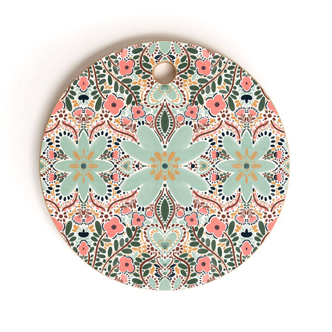 Marta Barragan Camarasa Sophisticated Floral Motif Cutting Board Round