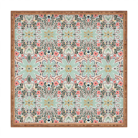Marta Barragan Camarasa Sophisticated Floral Motif Square Tray