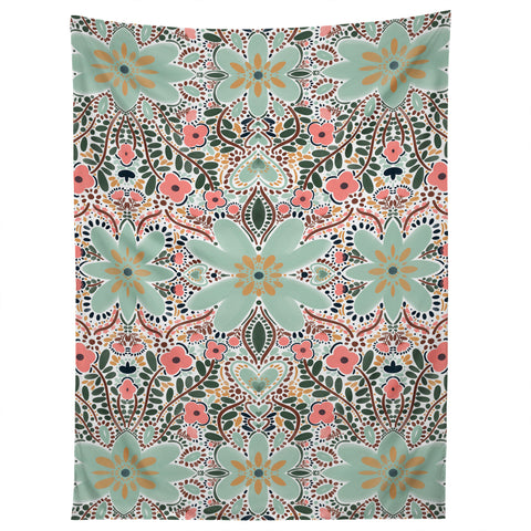 Marta Barragan Camarasa Sophisticated Floral Motif Tapestry
