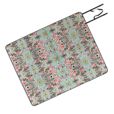Marta Barragan Camarasa Sophisticated Floral Motif Picnic Blanket