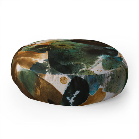 Marta Barragan Camarasa Splashes autumn whisper Floor Pillow Round