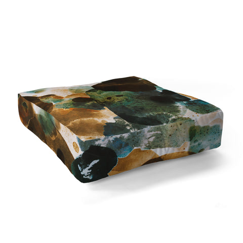 Marta Barragan Camarasa Splashes autumn whisper Floor Pillow Square