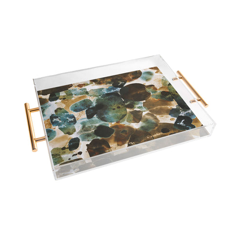 Marta Barragan Camarasa Splashes autumn whisper Acrylic Tray