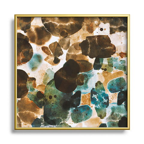 Marta Barragan Camarasa Splashes autumn whisper Square Metal Framed Art Print