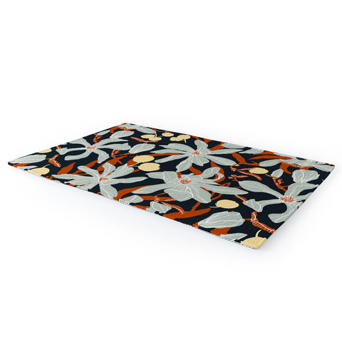 Marta Barragan Camarasa Spring dark garden tropical 23 Area Rug