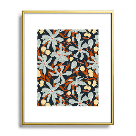 Marta Barragan Camarasa Spring dark garden tropical 23 Metal Framed Art Print