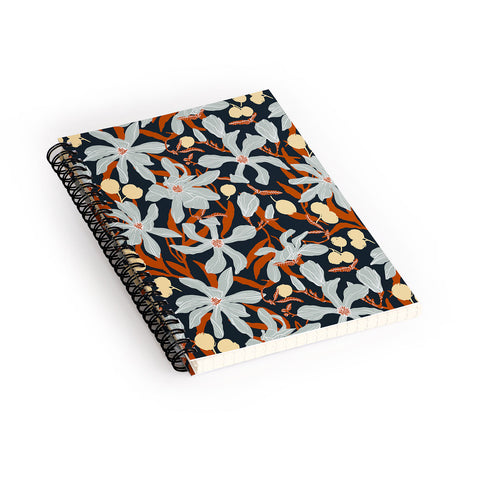 Marta Barragan Camarasa Spring dark garden tropical 23 Spiral Notebook