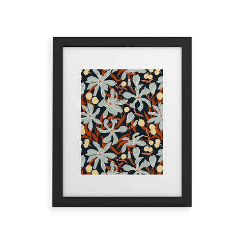 Marta Barragan Camarasa Spring dark garden tropical 23 Framed Art Print