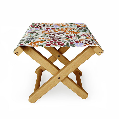 Marta Barragan Camarasa Spring flowery meadow 02 Folding Stool