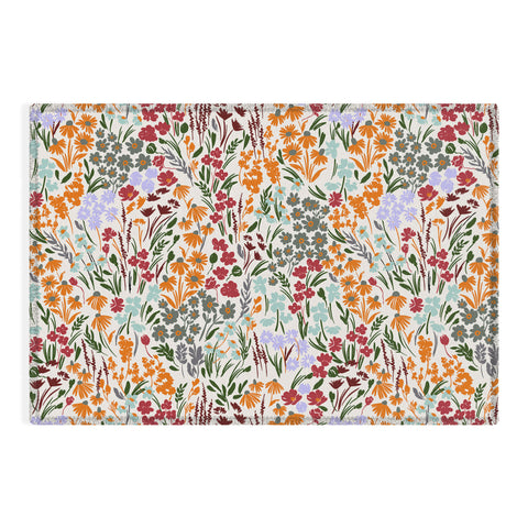 Marta Barragan Camarasa Spring flowery meadow 02 Outdoor Rug
