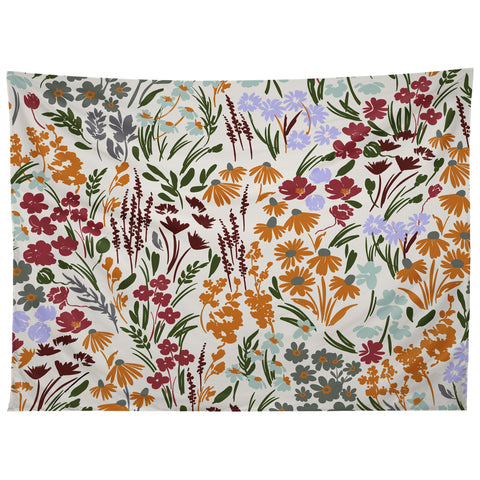 Marta Barragan Camarasa Spring flowery meadow 02 Tapestry