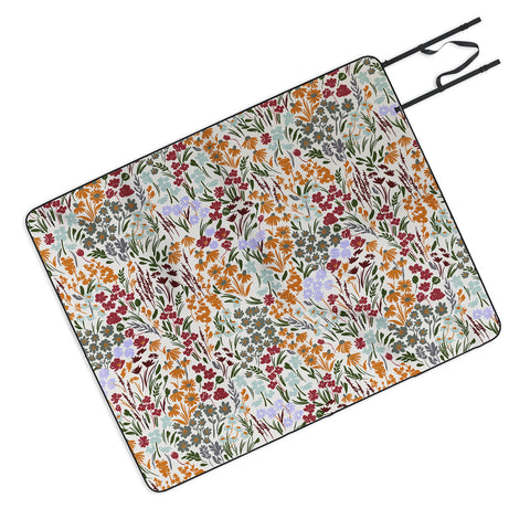 Marta Barragan Camarasa Spring flowery meadow 02 Picnic Blanket
