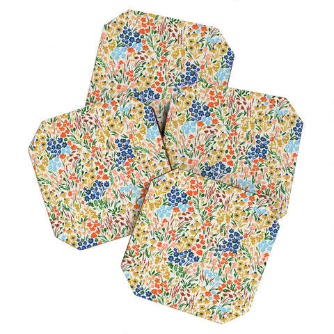Marta Barragan Camarasa Spring flowery meadow Coaster Set