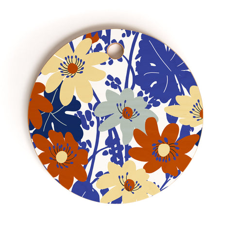 Marta Barragan Camarasa Spring garden strokes 23 Cutting Board Round