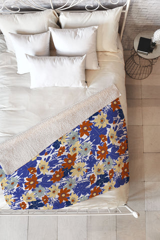 Marta Barragan Camarasa Spring garden strokes 23 Fleece Throw Blanket