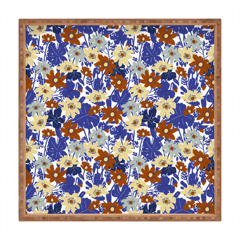 Marta Barragan Camarasa Spring garden strokes 23 Square Tray