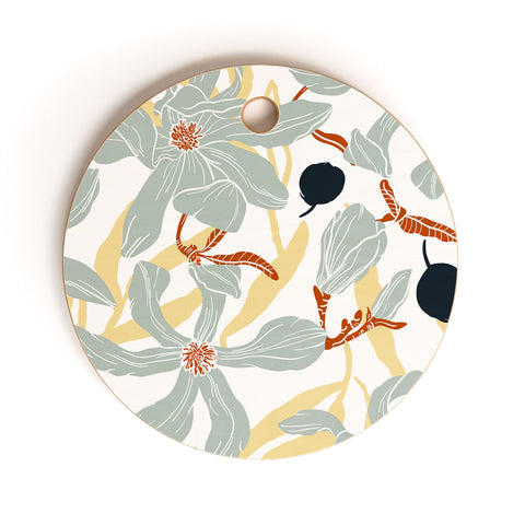 Marta Barragan Camarasa Spring garden tropical 23 Cutting Board Round