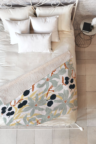 Marta Barragan Camarasa Spring garden tropical 23 Fleece Throw Blanket