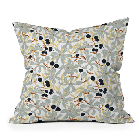 Marta Barragan Camarasa Spring garden tropical 23 Throw Pillow