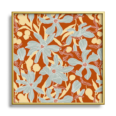 Marta Barragan Camarasa Spring garden tropical 23E Square Metal Framed Art Print