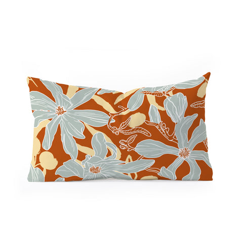 Marta Barragan Camarasa Spring garden tropical 23E Oblong Throw Pillow