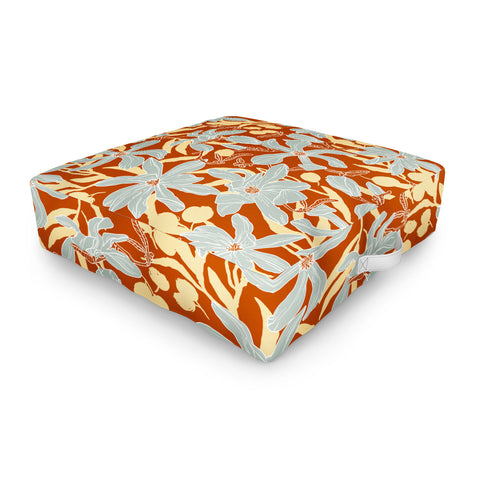Marta Barragan Camarasa Spring garden tropical 23E Outdoor Floor Cushion