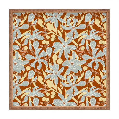 Marta Barragan Camarasa Spring garden tropical 23E Square Tray