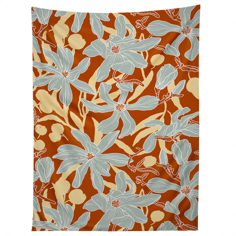 Marta Barragan Camarasa Spring garden tropical 23E Tapestry