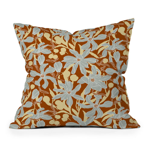 Marta Barragan Camarasa Spring garden tropical 23E Outdoor Throw Pillow