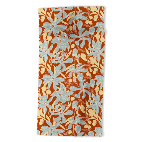 Marta Barragan Camarasa Spring garden tropical 23E Beach Towel