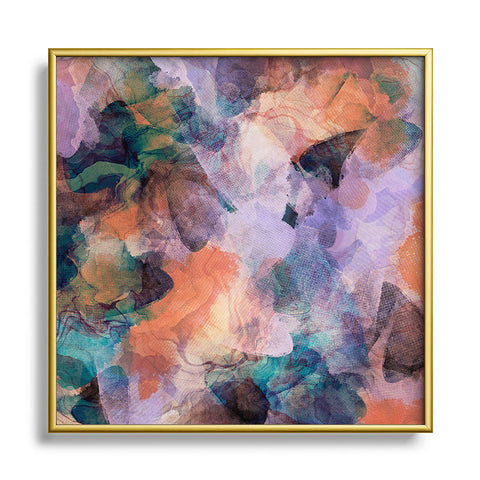 Marta Barragan Camarasa Stains artistic brushes 5 Square Metal Framed Art Print