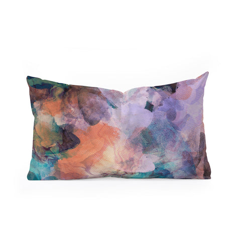 Marta Barragan Camarasa Stains artistic brushes 5 Oblong Throw Pillow
