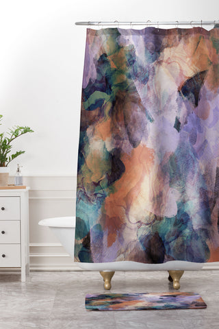 Marta Barragan Camarasa Stains artistic brushes 5 Shower Curtain And Mat