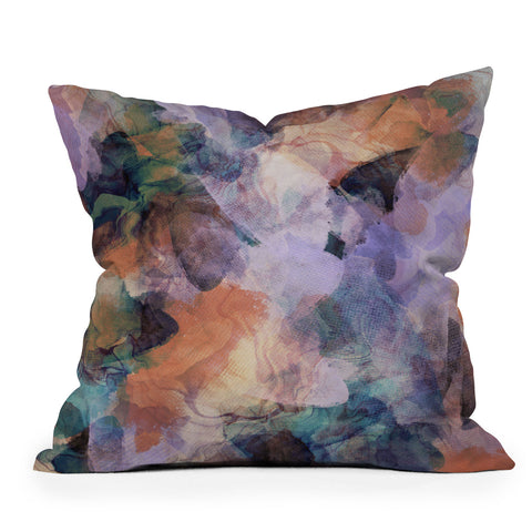 Marta Barragan Camarasa Stains artistic brushes 5 Throw Pillow