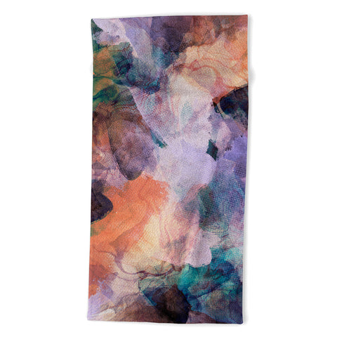 Marta Barragan Camarasa Stains artistic brushes 5 Beach Towel
