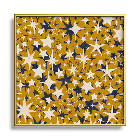 Marta Barragan Camarasa Starry sky of stars Square Metal Framed Art Print