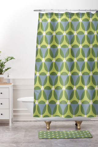 Marta Barragan Camarasa Stylish Retro Circle Shower Curtain And Mat