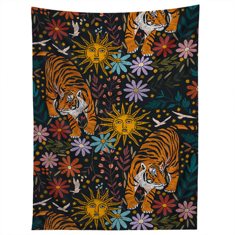 Marta Barragan Camarasa Sunlit Tiger Haven Tapestry