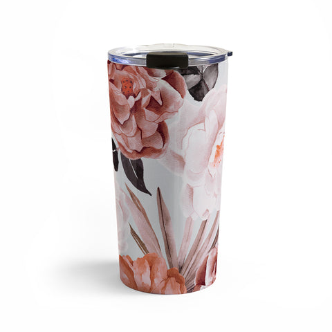 Marta Barragan Camarasa Terracotta Flowered Garden Travel Mug