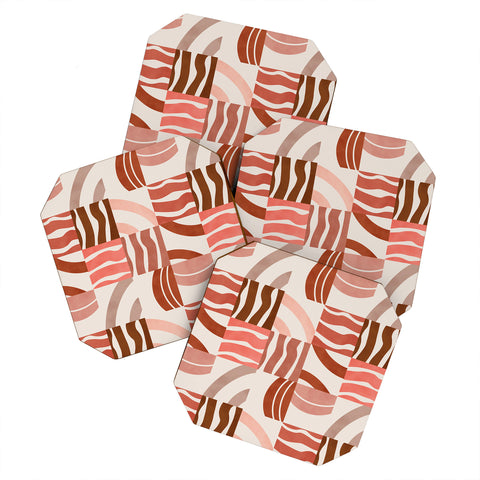 Marta Barragan Camarasa Terracotta modern shapes Coaster Set