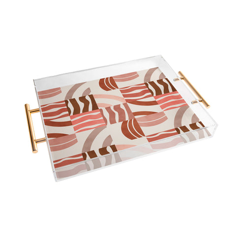 Marta Barragan Camarasa Terracotta modern shapes Acrylic Tray