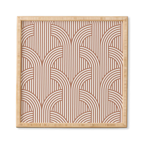 Marta Barragan Camarasa Terracotta retro lines Framed Wall Art