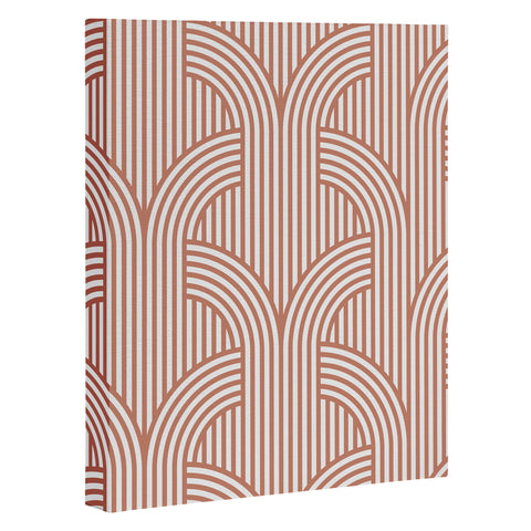 Marta Barragan Camarasa Terracotta retro lines Art Canvas