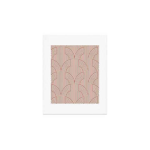 Marta Barragan Camarasa Terracotta retro lines Art Print