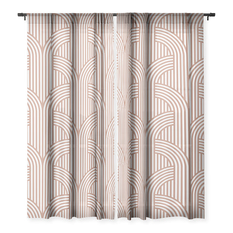 Marta Barragan Camarasa Terracotta retro lines Sheer Non Repeat