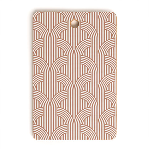 Marta Barragan Camarasa Terracotta retro lines Cutting Board Rectangle