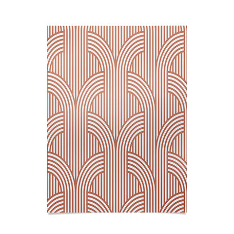 Marta Barragan Camarasa Terracotta retro lines Poster