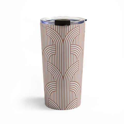 Marta Barragan Camarasa Terracotta retro lines Travel Mug