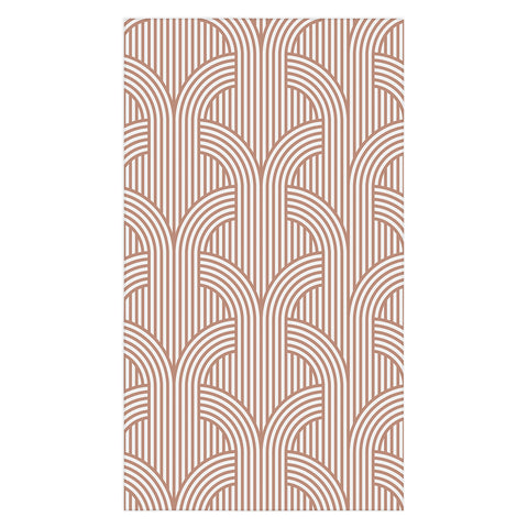 Marta Barragan Camarasa Terracotta retro lines Tablecloth