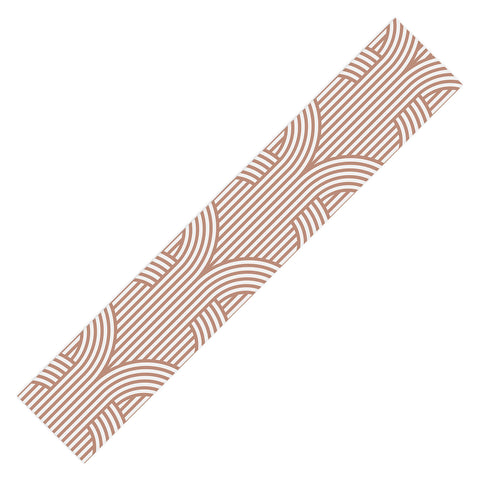 Marta Barragan Camarasa Terracotta retro lines Table Runner